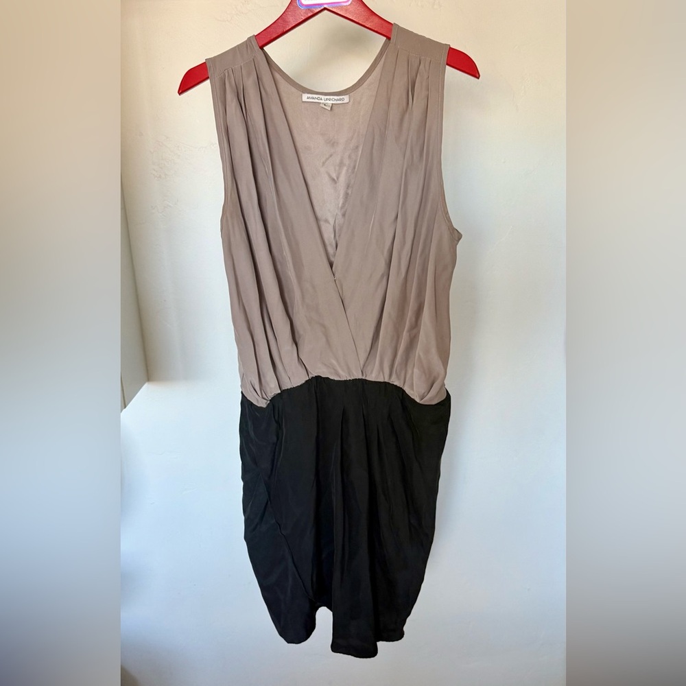 Amanda Uprichard 100% Silk wrap dress (L)